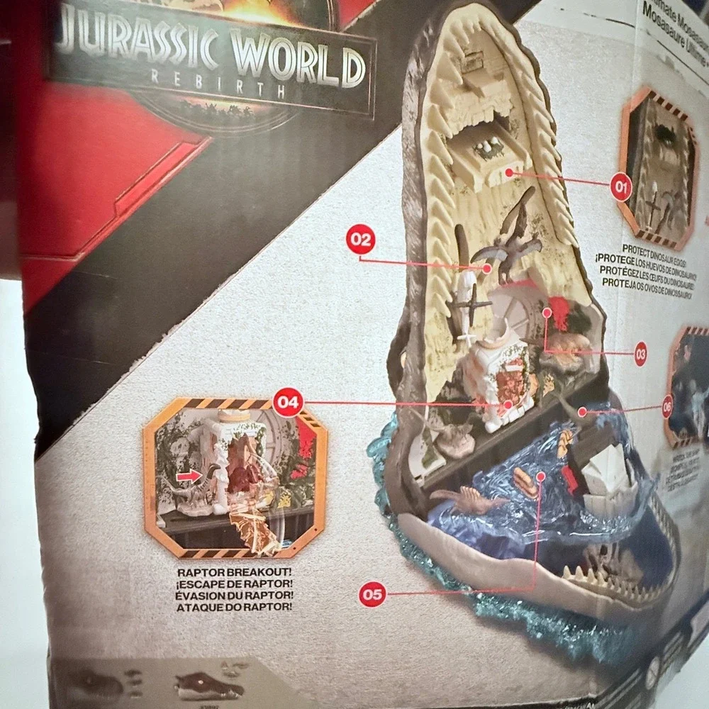 Mattel Jurassic World Rebirth Ultimate Mosasaurus Kids Toy New Micro Adventures